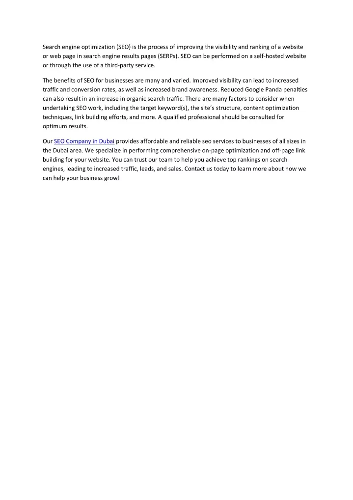 PPT - SEO company in Dubai PowerPoint Presentation, free download - ID ...