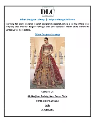 ethnic designer lehenga designerlehengacholi com