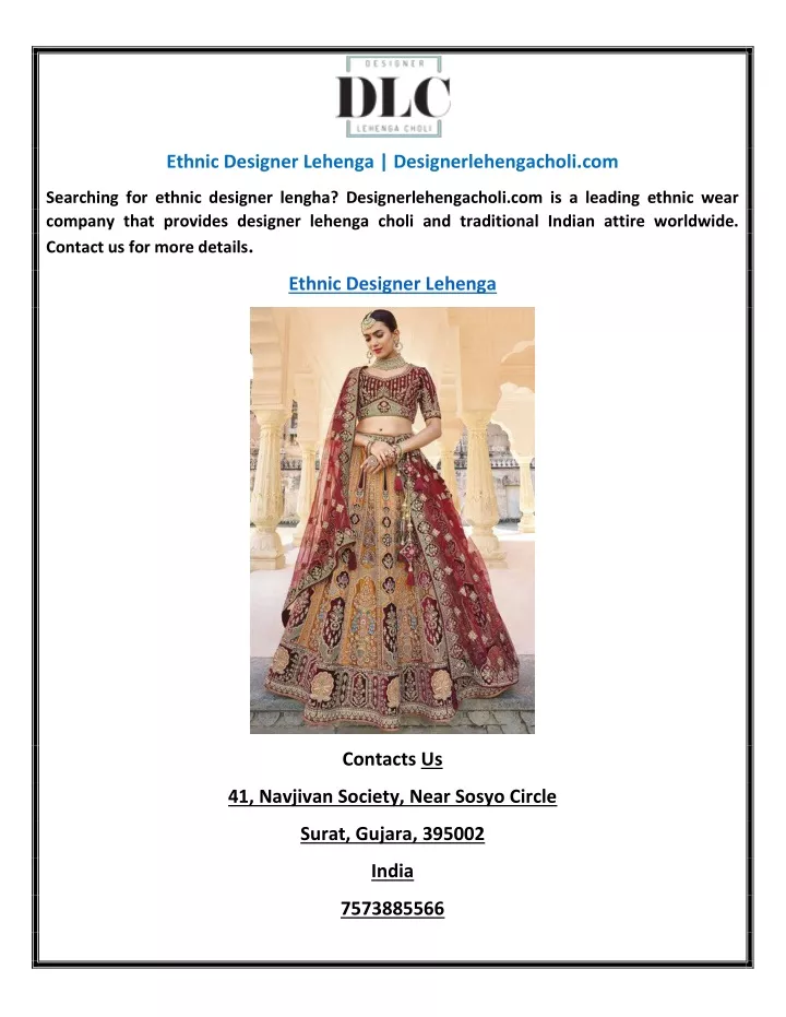 ethnic designer lehenga designerlehengacholi com