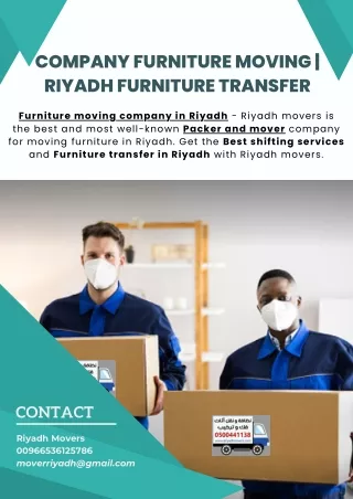 Company Furniture moving  Riyadh furniture transfer