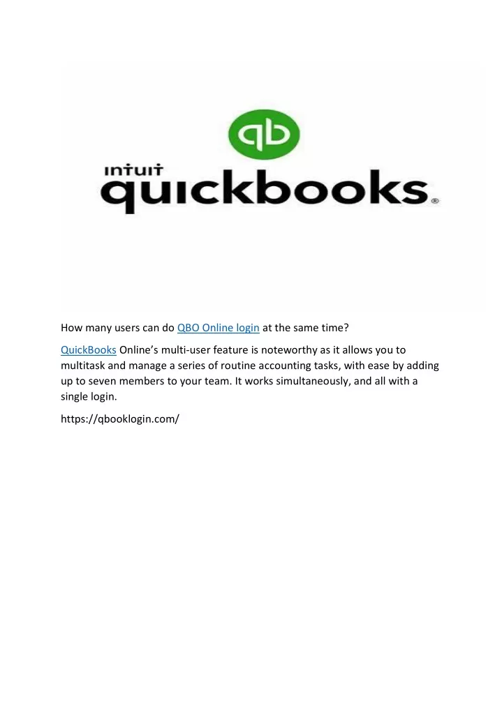how many users can do qbo online login