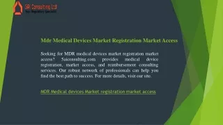 Mdr Medical Devices Market Registration Market Access  5aiconsulting.com