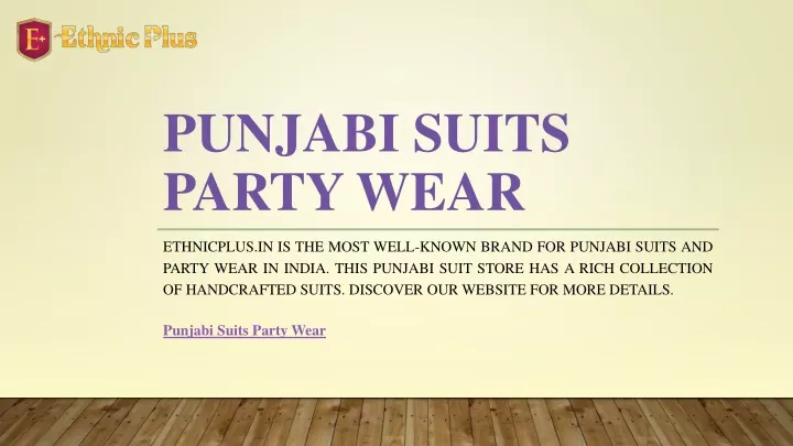 punjabi suits party wear