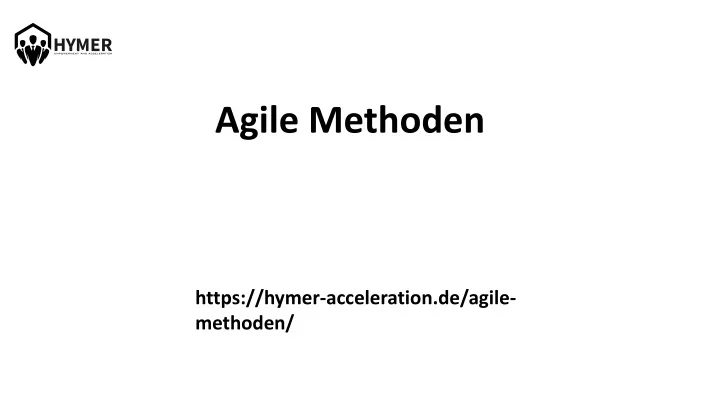 agile methoden