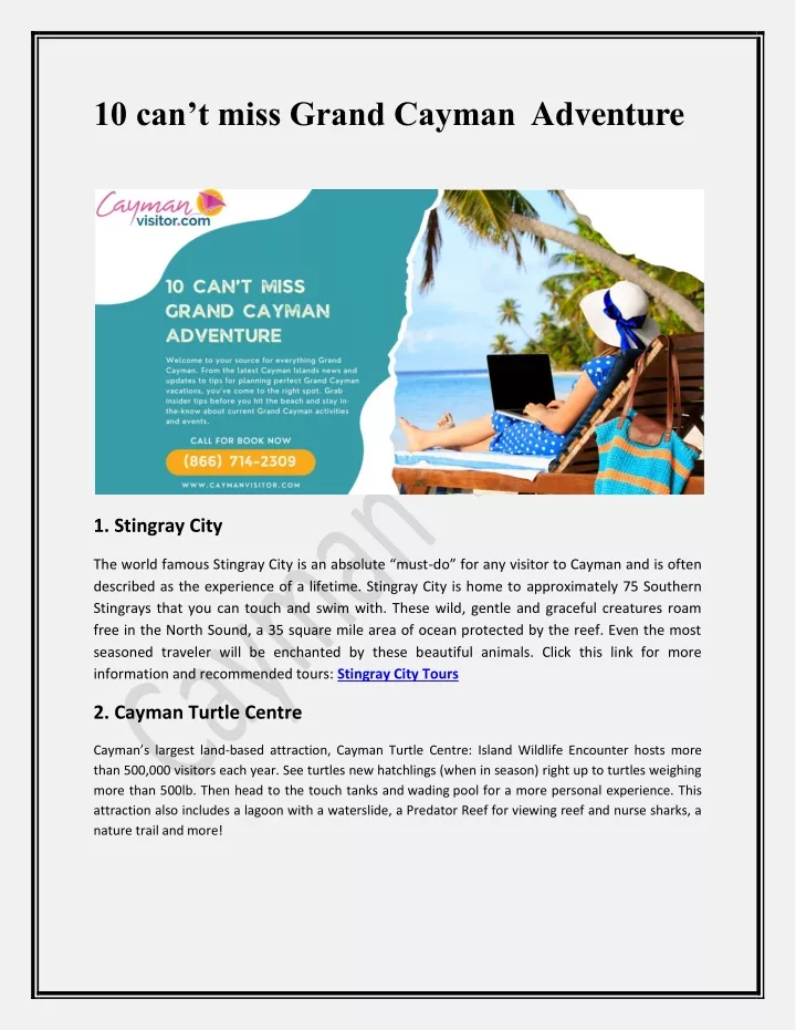 10 can t miss grand cayman adventure