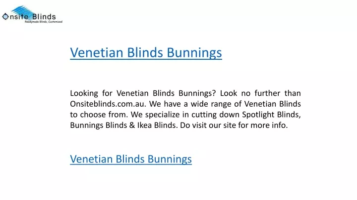 venetian blinds bunnings