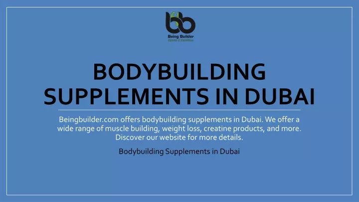 bodybuilding supplements in dubai