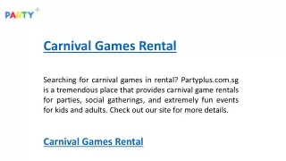 Carnival Games Rental   Partyplus.com.sg