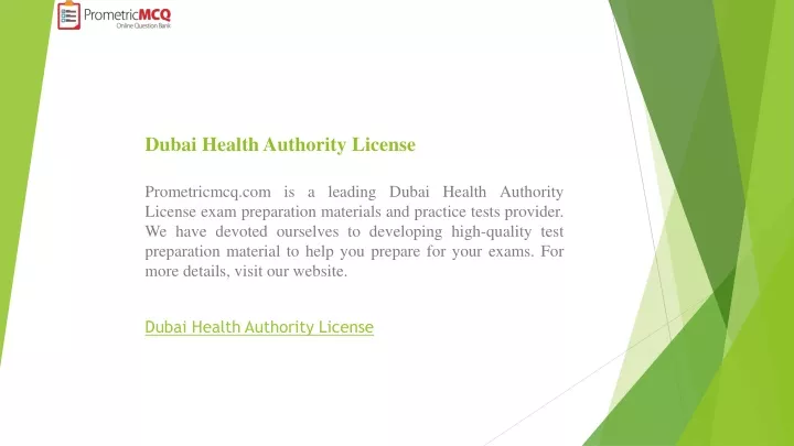 dubai health authority license