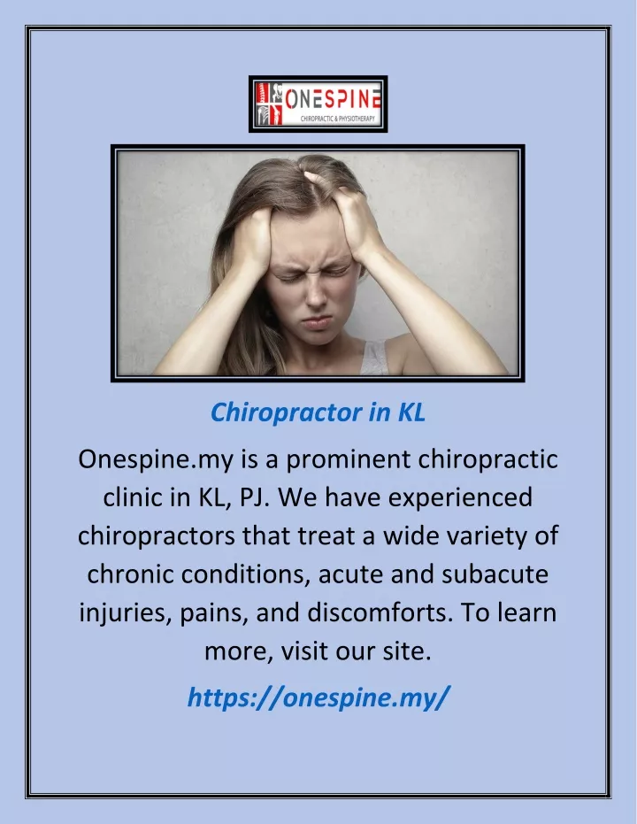 chiropractor in kl