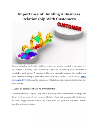 importance of building a business relationship