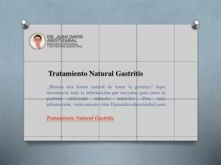 Tratamiento Natural Gastritis  Drjuandavidaristizabal.com