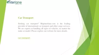 Car Transport  Shipinterlane.com