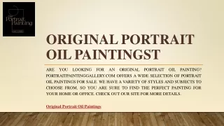 Original Portrait Oil Paintings | Portraitpaintinggallery.com