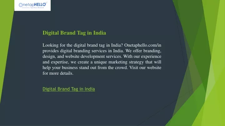 digital brand tag in india