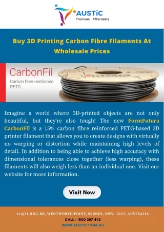 Buy 3D Printing Carbon Fibre Filaments At Wholesale Prices