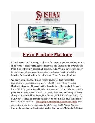flexo printing machine