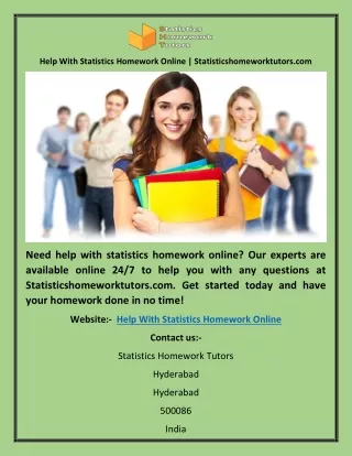 Help With Statistics Homework Online | Statisticshomeworktutors.com