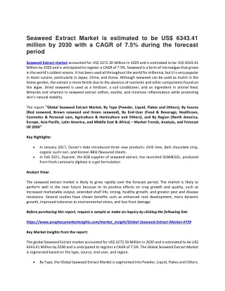 seaweed extract market is estimated to be us 6343