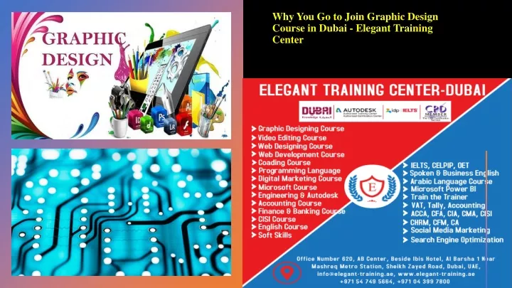 why you go to join graphic design course in dubai elegant training center
