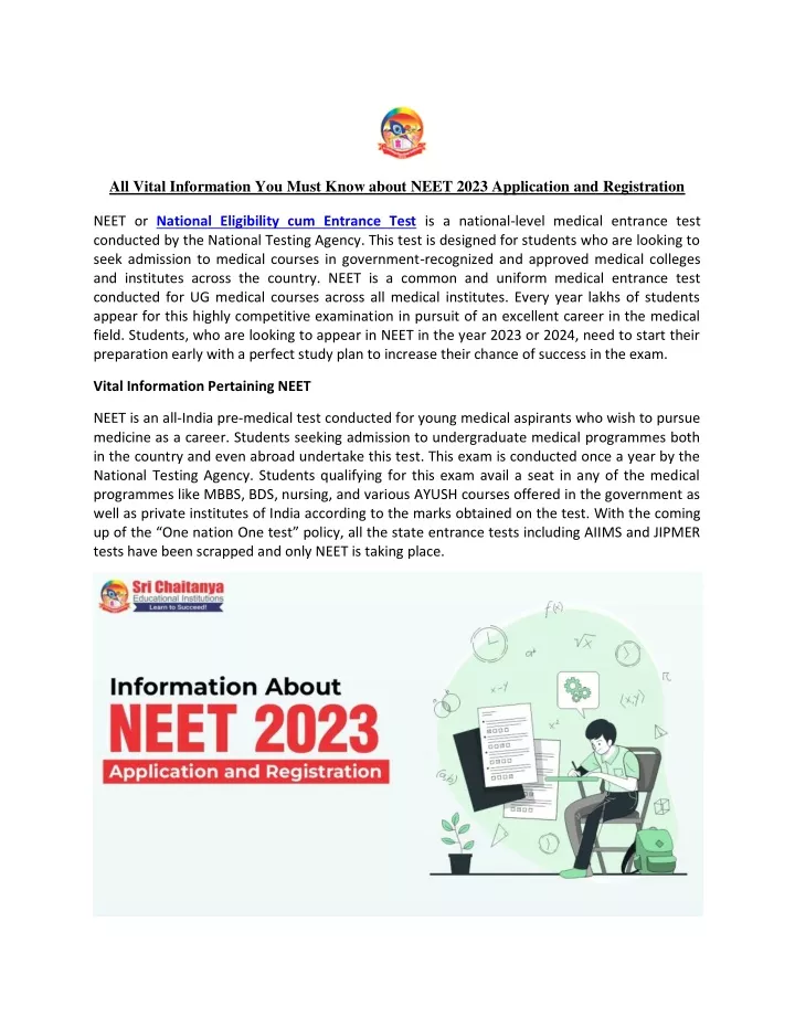 all vital information you must know about neet