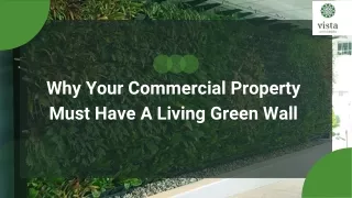 Why Your Commercial Property Must Have A Living Green Wall