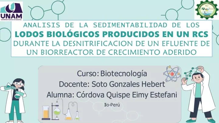 analisis de la sedimentabilidad de los lodos biol