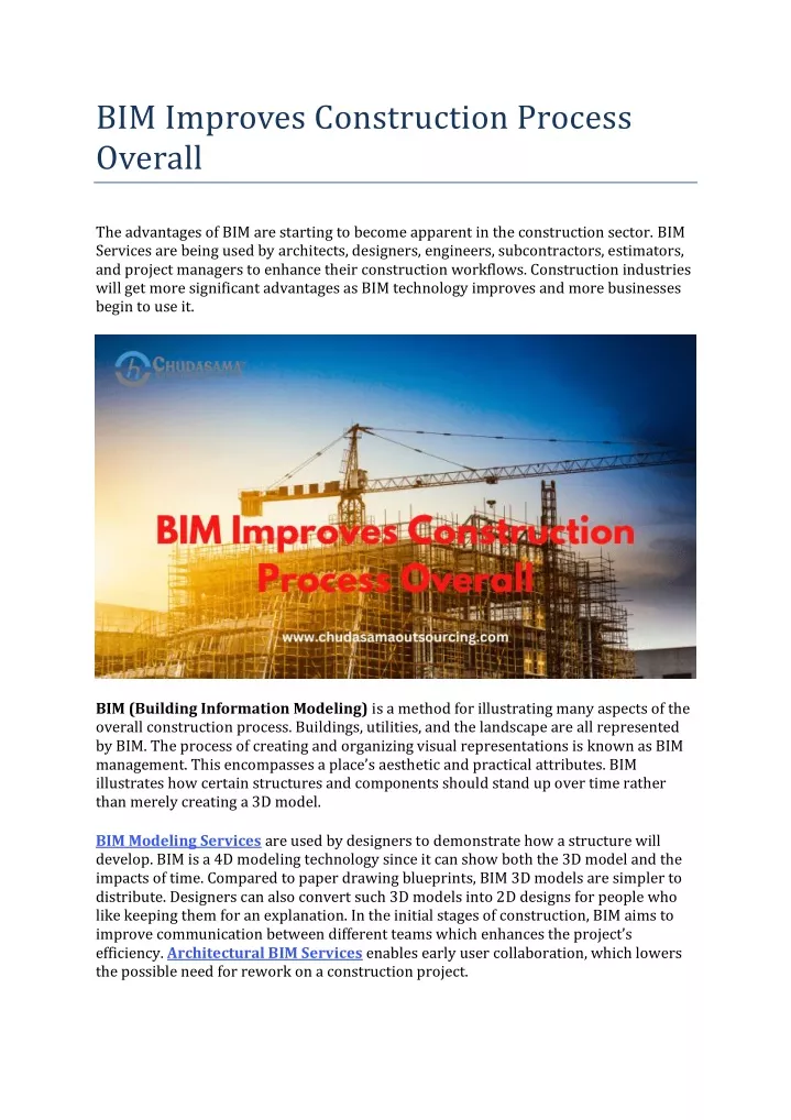 bim improves construction process overall