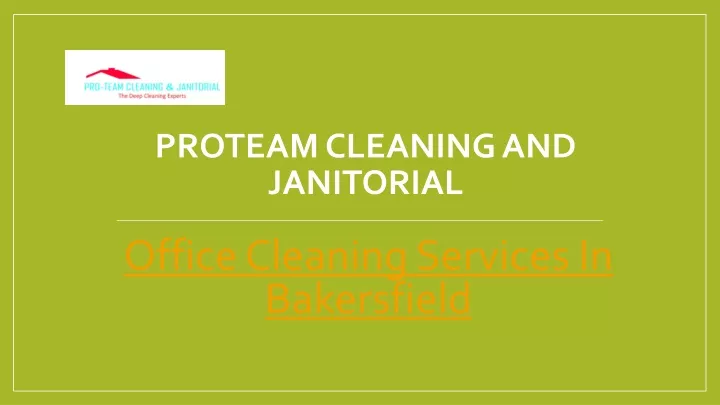 proteamcleaning and janitorial