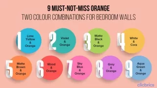 9 Must-Not-Miss Orange Two Colour Combinations for Bedroom Walls