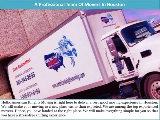 A Professional Team Of Movers In Houston