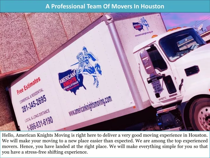 a professional team of movers in houston