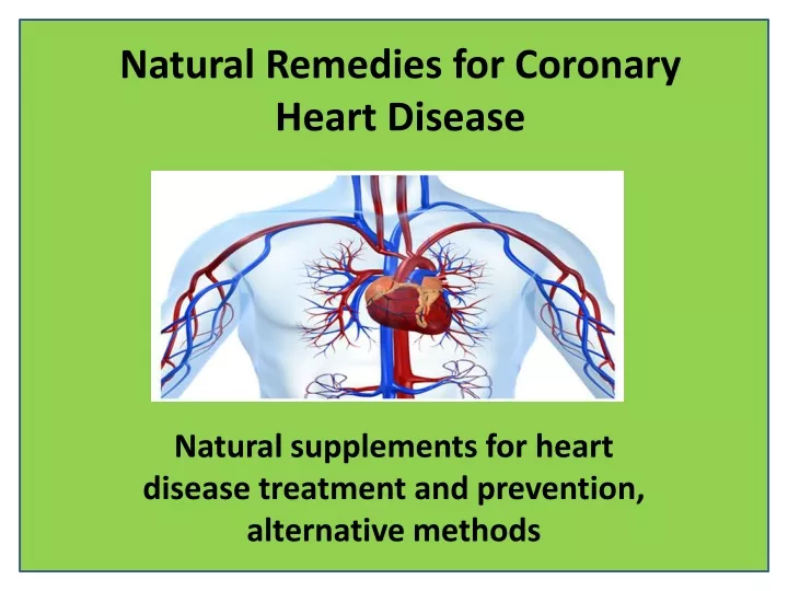 natural remedies for coronary heart disease