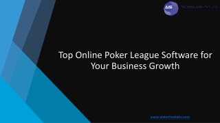 Top Online Poker League Software for Your Business Growth