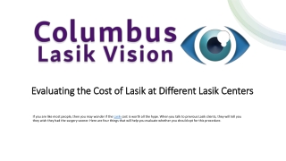 evaluating the cost of lasik at different lasik centers