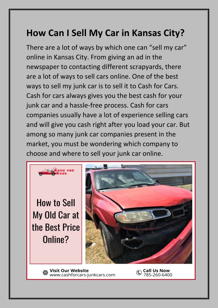 how can i sell my car in kansas city