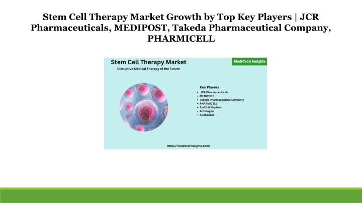 stem cell therapy market growth