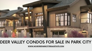 deer valley condos for sale in park city