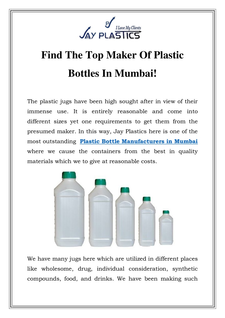 find the top maker of plastic