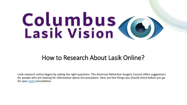 how to research about lasik online