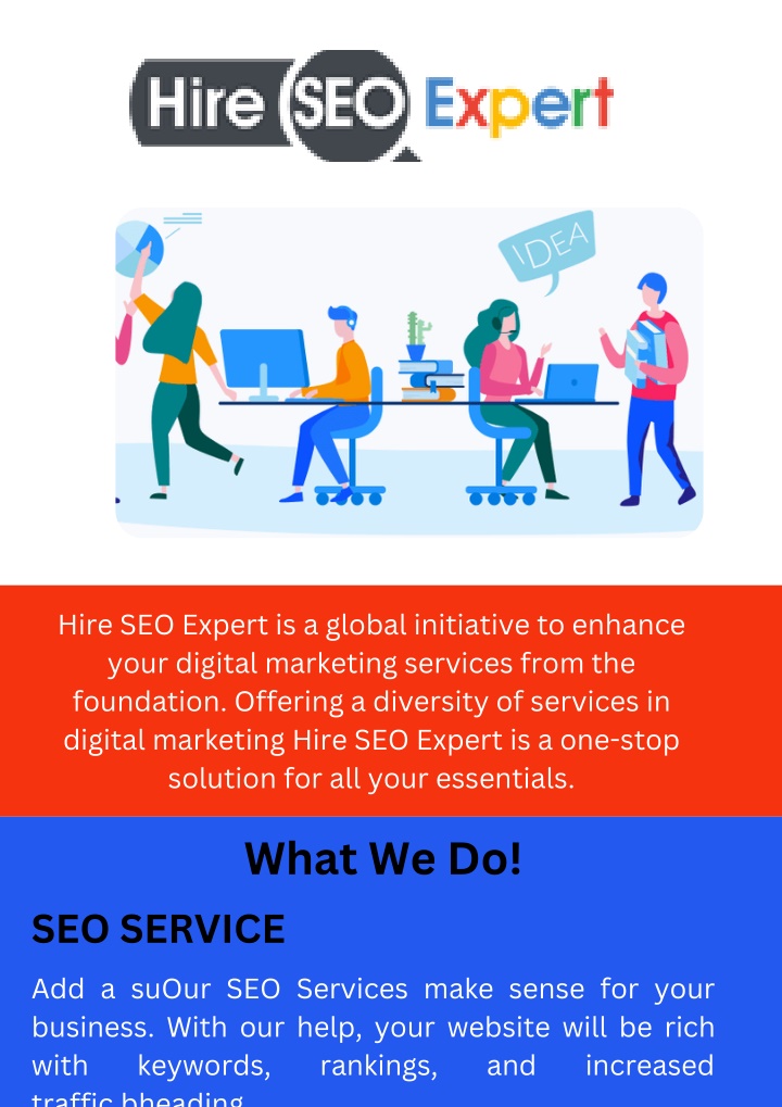 hire seo expert is a global initiative to enhance