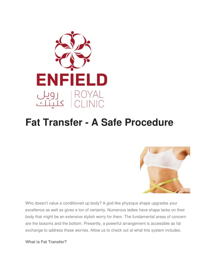 fat transfer a safe procedure