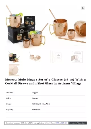 Handcrafted design by the best Moscow mule mugs - Artisansvillage