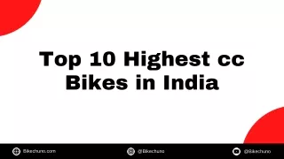Top 10 Highest cc Bikes in India