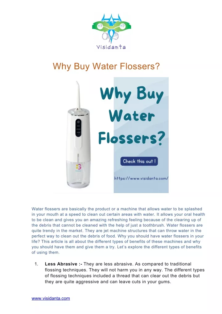 why buy water flossers