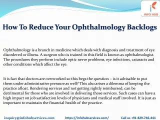how to reduce your ophthalmology backlogs