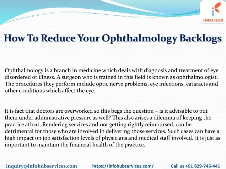 how to reduce your ophthalmology backlogs