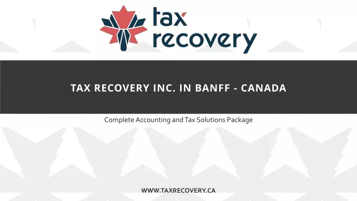 tax recovery inc in banff canada