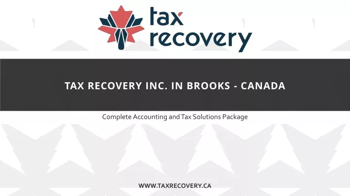 tax recovery inc in brooks canada