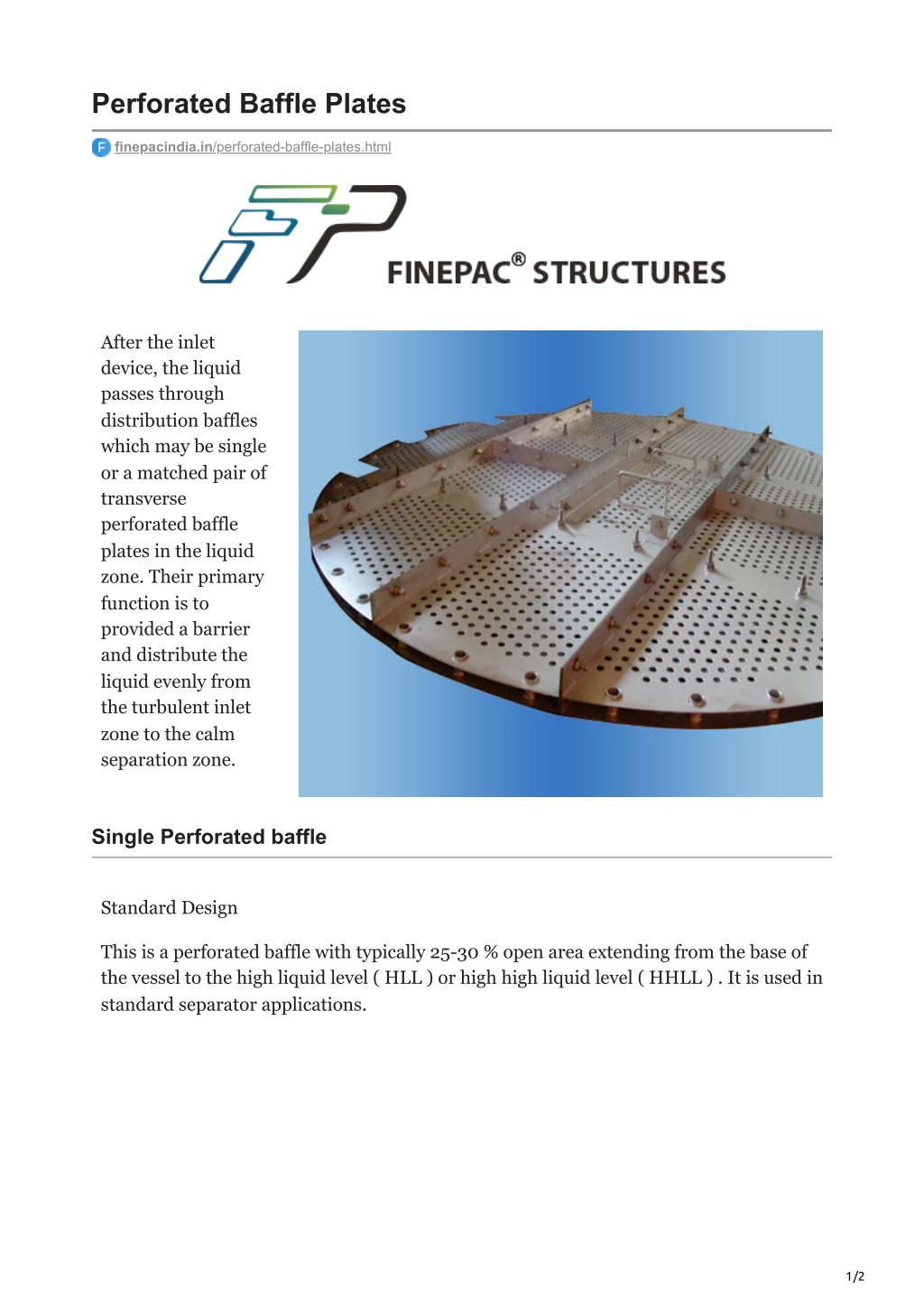 PPT - finepacindia.in-Perforated Baffle Plates PowerPoint Presentation ...